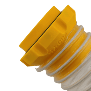 Magnetic 2.5" shop vac hose adapters for quick connection and secure fit.