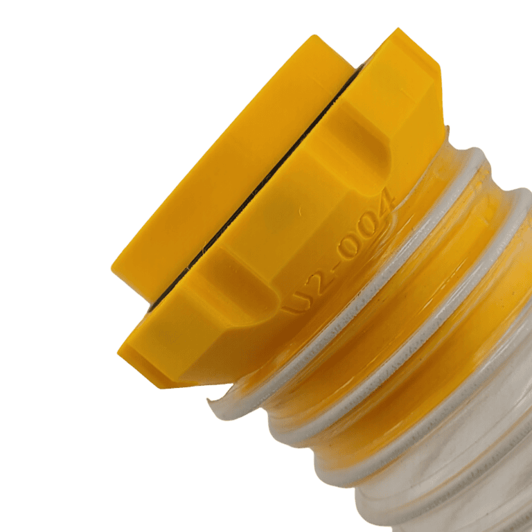 Magnetic 2.5" shop vac hose adapters for quick connection and secure fit.