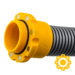 Magnetic vacuum hose adapter for quick connection to woodworking dust collection systems.