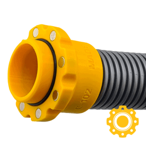 Magnetic vacuum hose adapter for quick connection to woodworking dust collection systems.