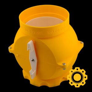 Magnetic Ball Valve Blast Gate for 4" Dust Collection System, Connects PVC Pipe to Hose, Shuts Airtight